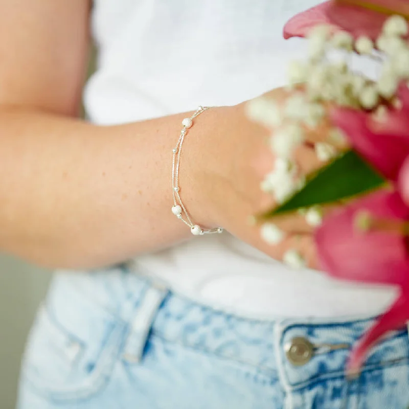 thick metal chain bracelet-Sterling Silver Ball Bracelet