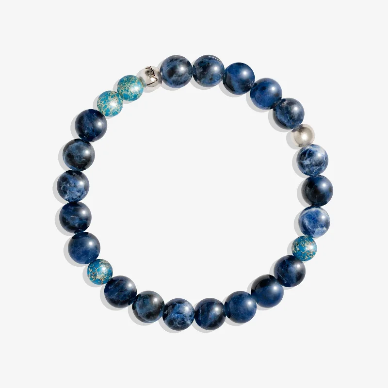 delicate gemstone bracelet-Denim Daze Sodalite Stretch Bracelet