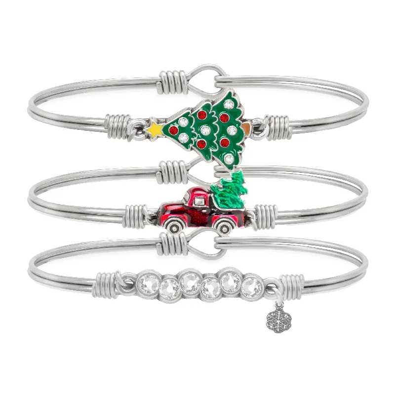 stretchable gemstone bracelet-Home For The Holidays Stack (Stack Of 3)