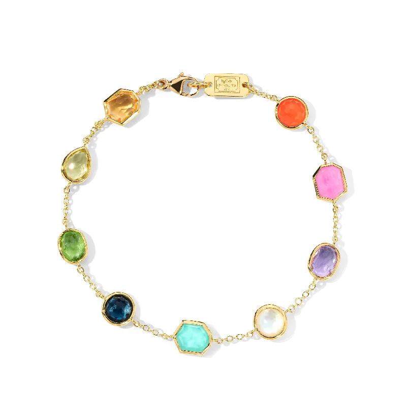 men's vintage bracelet-IPPOLITA Rock Candy 9-Stone Confetti Bracelet in Summer Rainbow