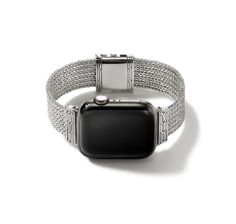 unique woven bracelet-John Hardy Sterling Silver 18mm Smart Watch Strap