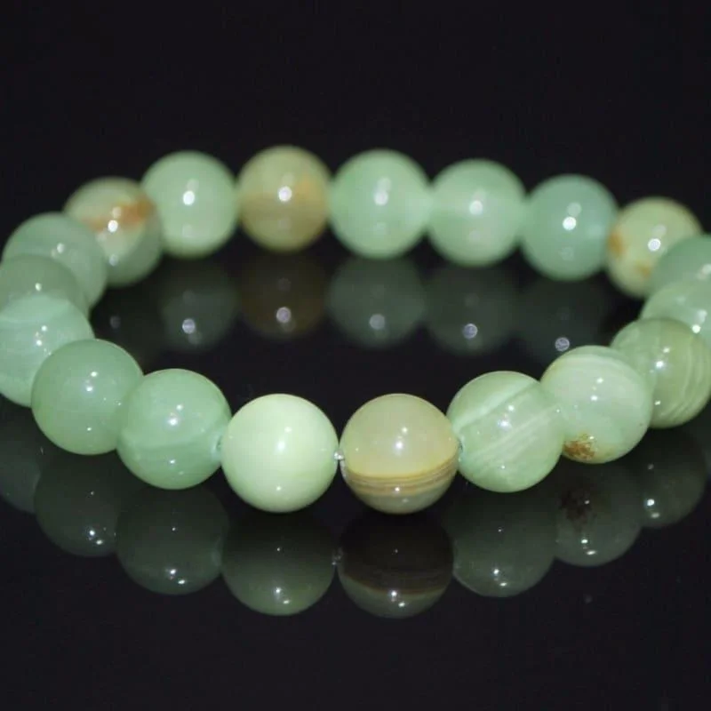 cuff bracelet with gemstone-Jungle Green Natural Jade Unisex Men's Bracelets