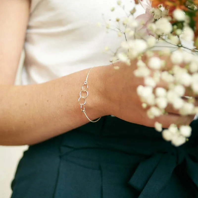 sparkling silver bracelet-Sterling Silver Rings Bracelet