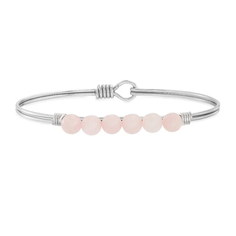 dainty beaded bracelet for men-Rose Quartz Energy Stone Bracelet for Love