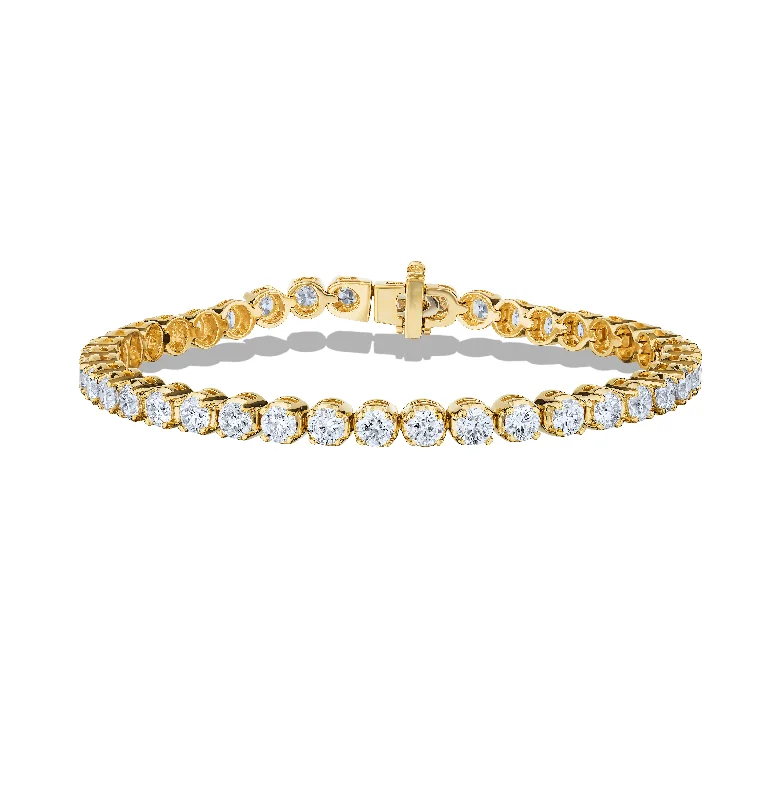 stretchy gemstone bracelet-Sabel Collection Yellow Gold Diamond Tennis Bracelet