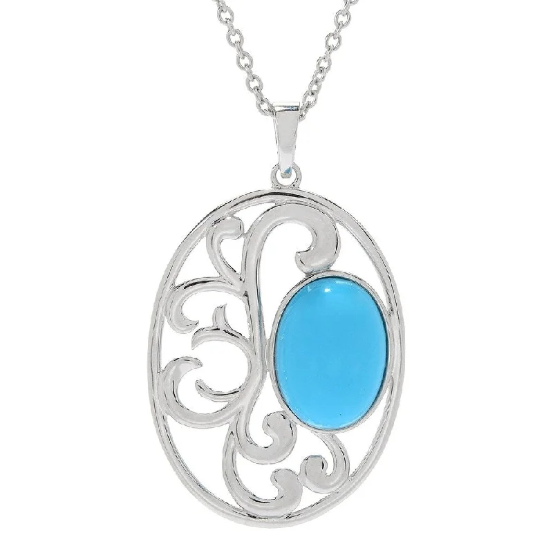 personalized gold necklace with name-925 Sterling Silver Sonora Beauty Turquoise Pendant