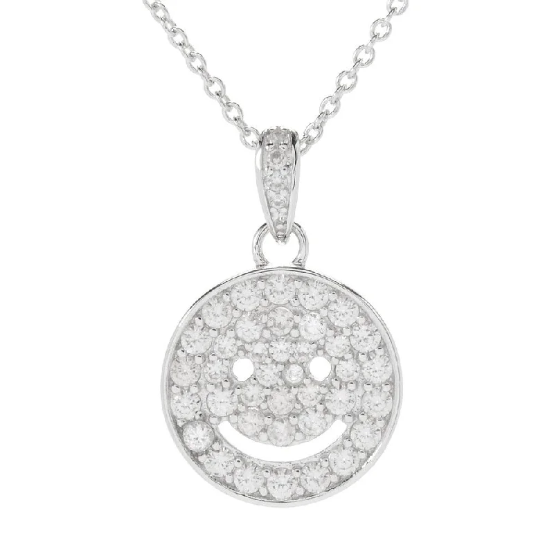 custom engraved gold necklace-925 Sterling Silver White Natural Zircon Pendant