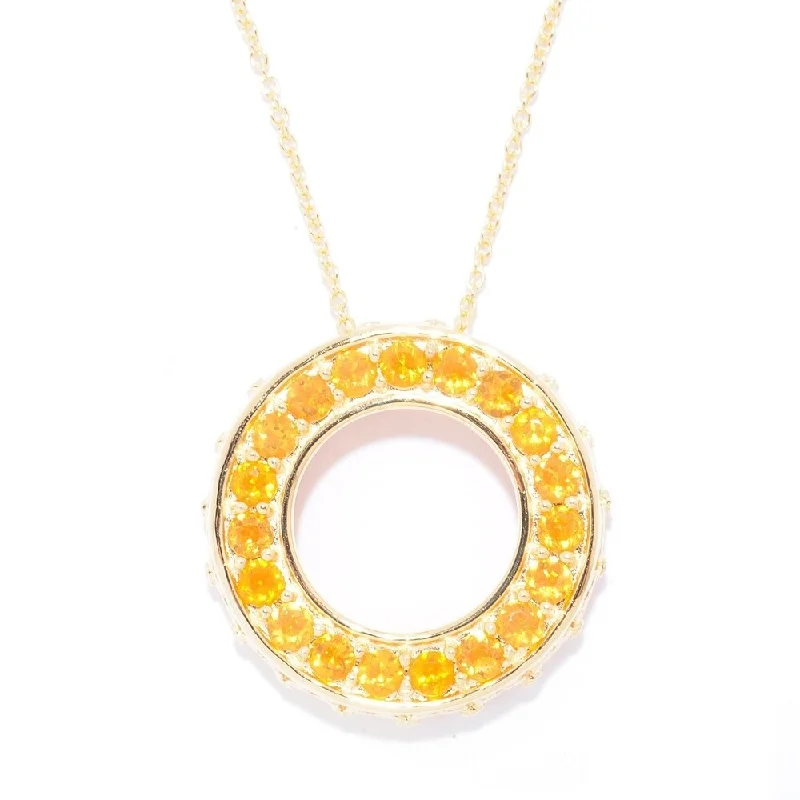 geometric bar necklace-Exotic Fire Opal Circle of Life Necklace