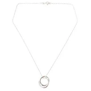 gold circle necklace-Handmade Sterling Silver 'Lovers' Necklace (Thailand)