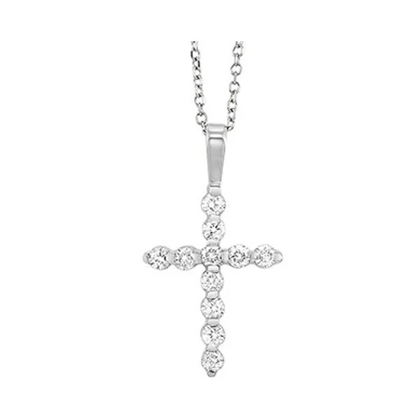 minimalistic bar necklace for women-14KT WHITE GOLD DIAMOND (1/10 CTW) PENDANT