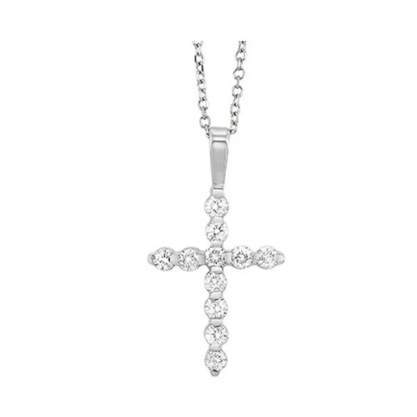 custom long chain necklace-14KT WHITE GOLD DIAMOND (1CTW) PENDANT