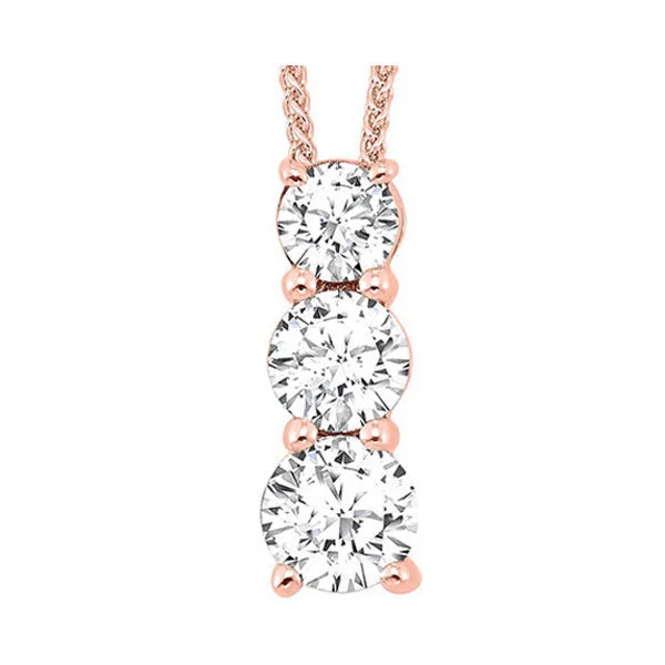 unique gemstone pendant necklace-14KT ROSE GOLD DIAMOND (1/2CTW) PENDANT