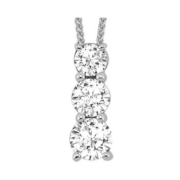 minimalist gold chain necklace-14KT WHITE GOLD DIAMOND (1/2CTW) PENDANT