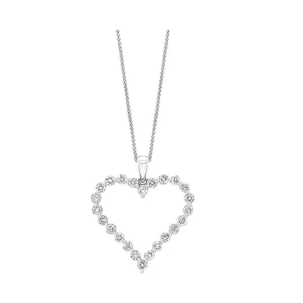 cute charm necklace for women-14Kt White Gold Diamond (1Ctw) Pendant