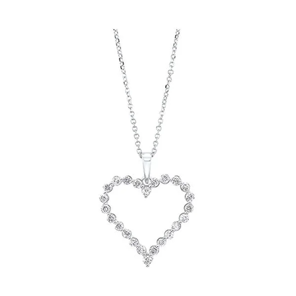 custom engraving necklace-14Kt White Gold Diamond (1/2Ctw) Pendant