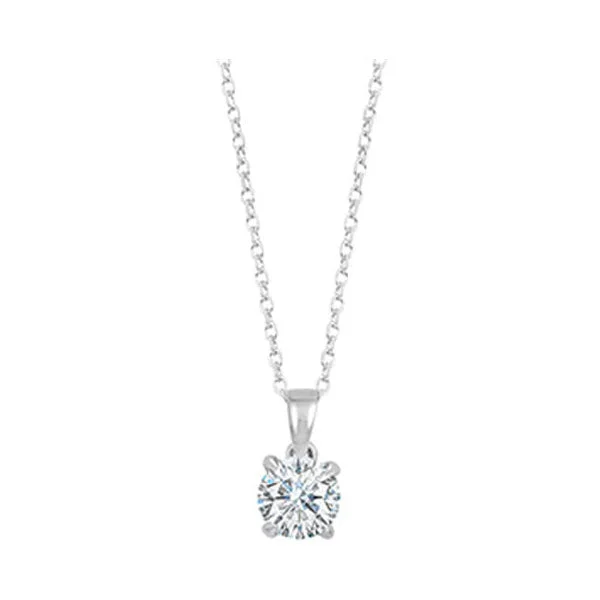 gold love necklace-14KT WHITE GOLD DIAMOND (1/2CTW) PENDANT