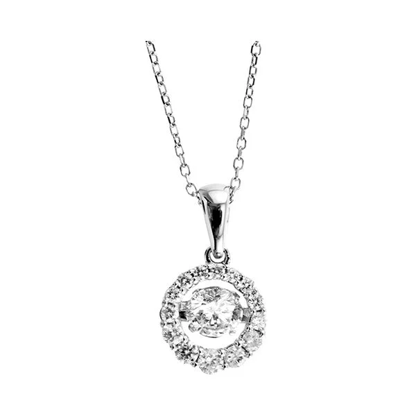 handmade pendant necklace-14KT WHITE GOLD DIAMOND (1/2CTW) PENDANT