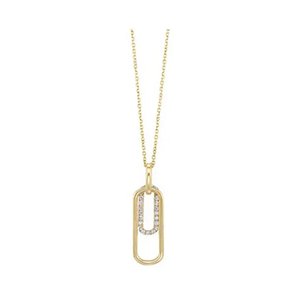 adjustable pendant necklace-10KT YELLOW GOLD DIAMOND (1/10 CTW) PENDANT