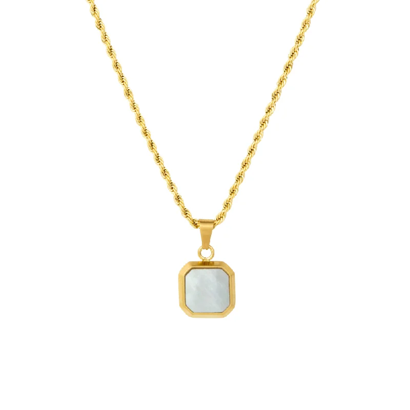 personal engraved heart necklace-Pearl Pendant - Gold