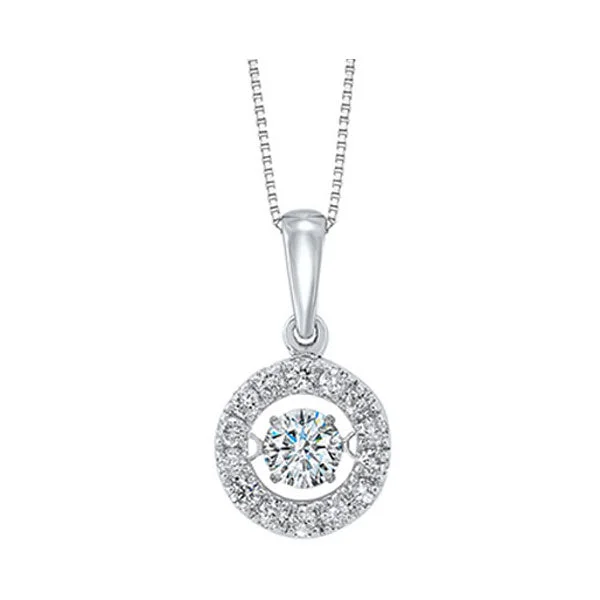 celestial moon pendant necklace-14KT WHITE GOLD DIAMOND (1/2CTW) PENDANT