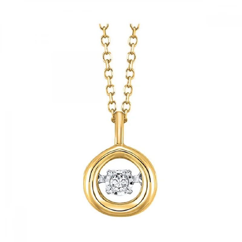 10KT YELOW GOLD DIAMOND (1/50 CTW) PENDANT