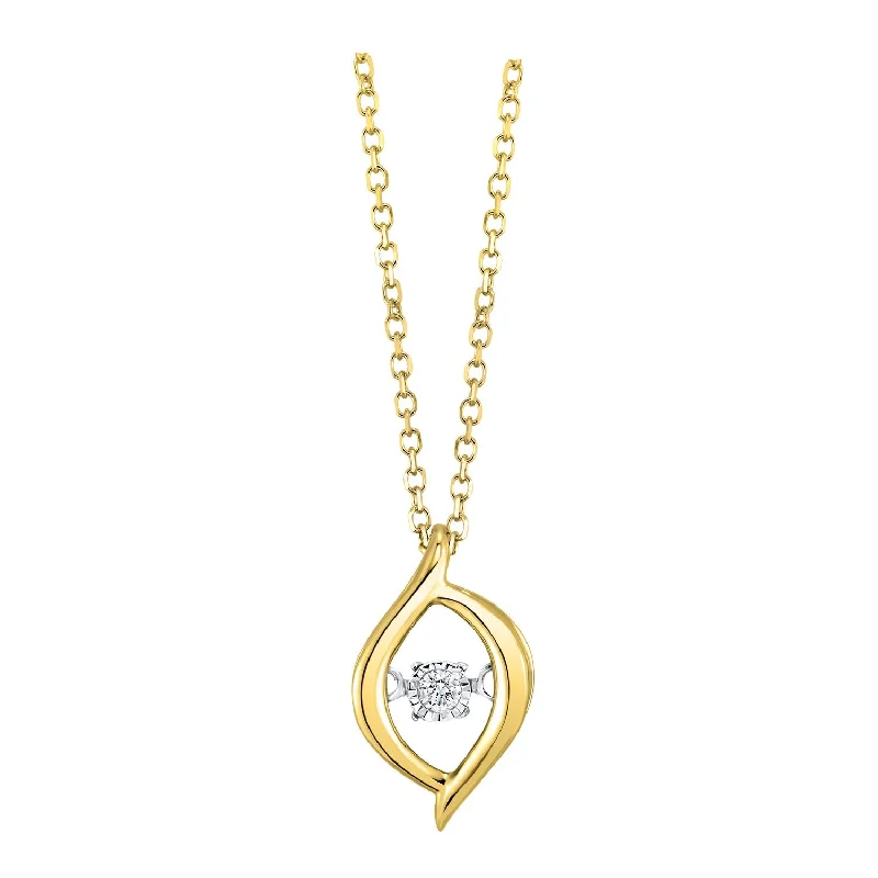 vintage coin necklace-Dancing Diamond Pendant Necklace