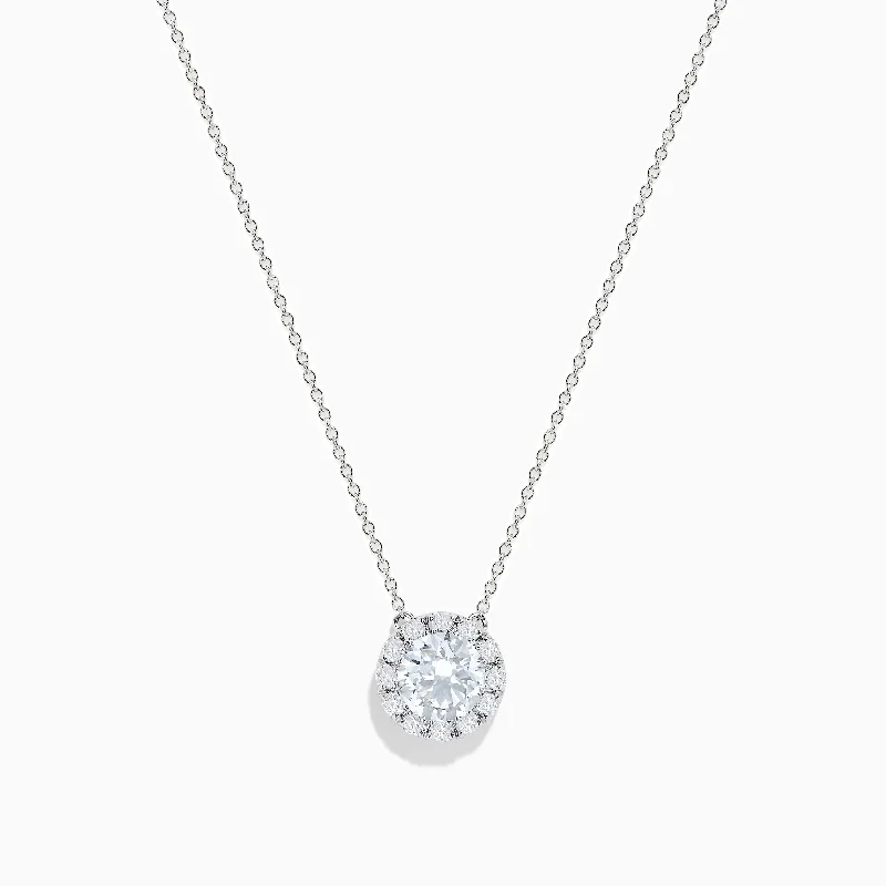 gold love necklace-Reverie 14K White Gold Lab Grown Diamond Pendant