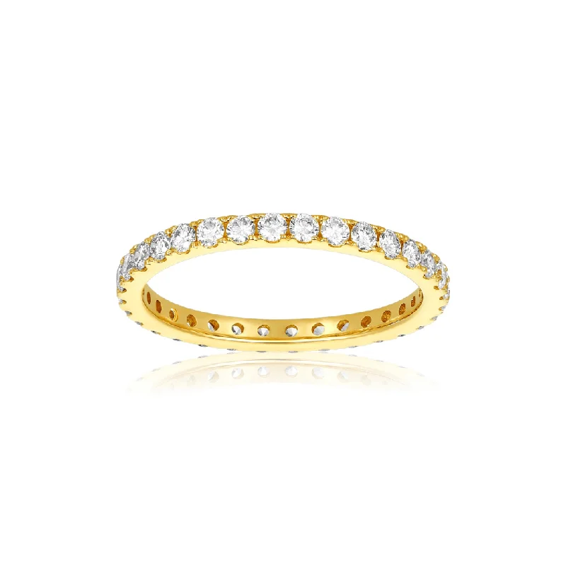 vintage engagement rings for men with diamonds-4 Prong Diamond Eternity Band