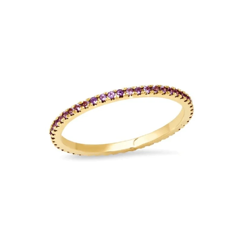 men’s diamond engagement rings-Amethyst Eternity Band