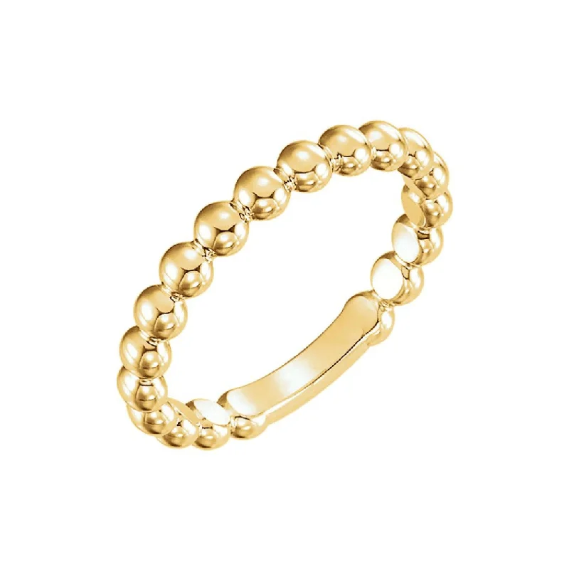 vintage gold engagement rings-Bead Ring