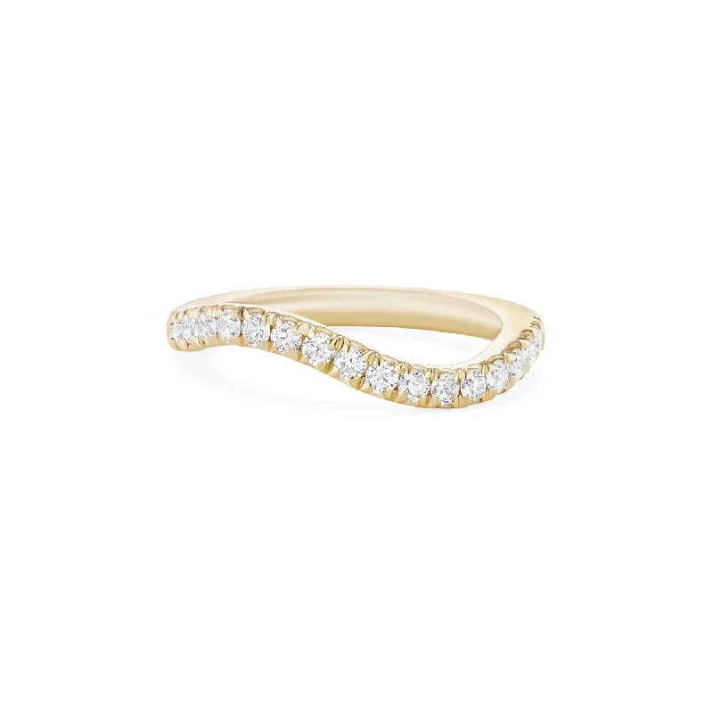 stackable wedding bands for women-CLARA WAVE RING Small