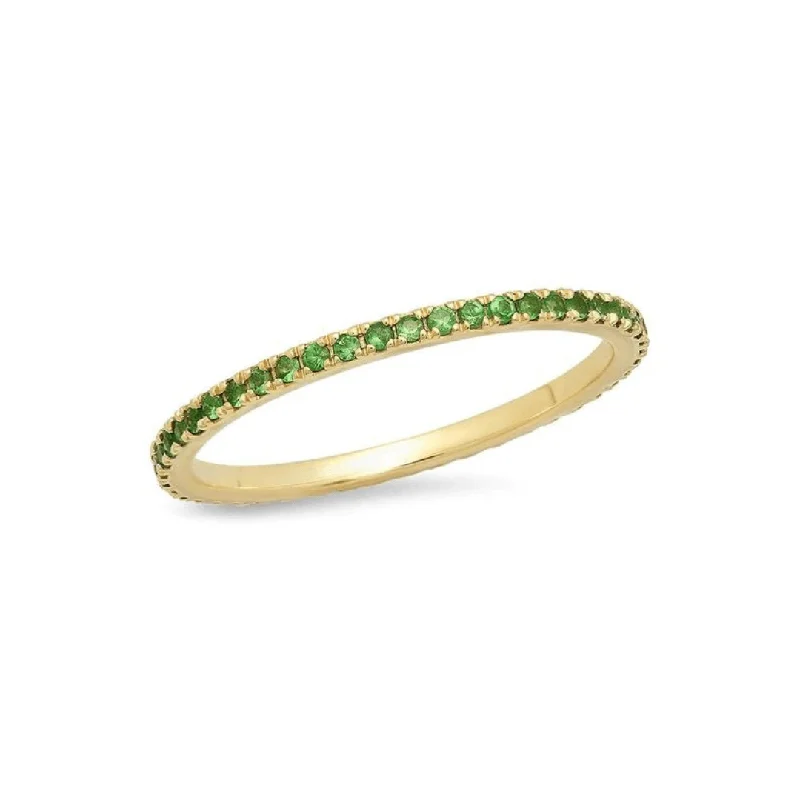 engagement rings with a split shank-Tsavorite Eternity Band