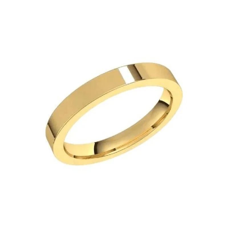 men’s titanium wedding rings-Flat Gold Spacer Band