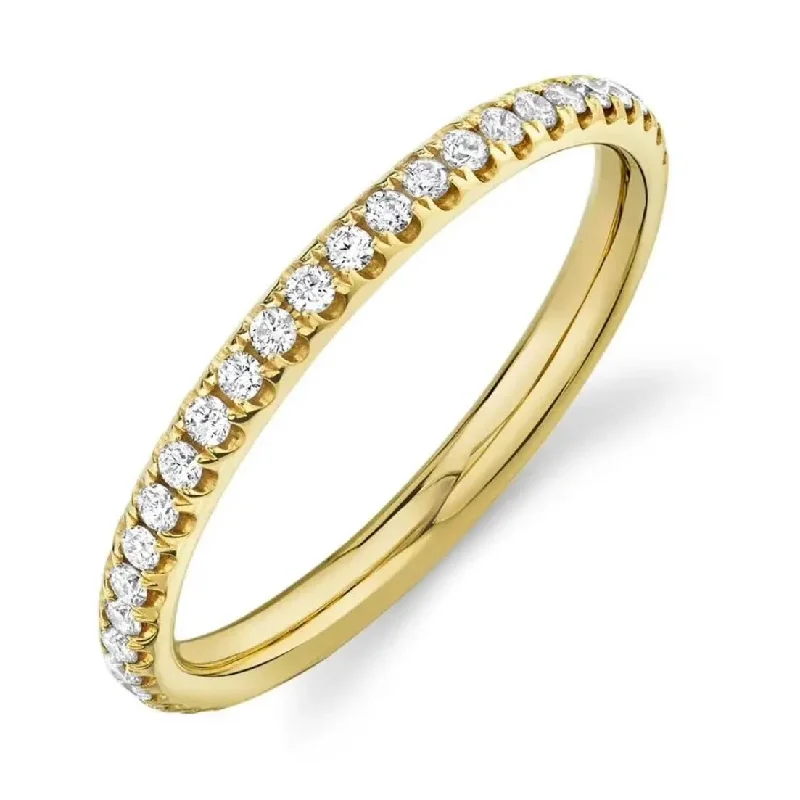 vintage-style wedding rings for women-Diamond Fishtail Eternity Band