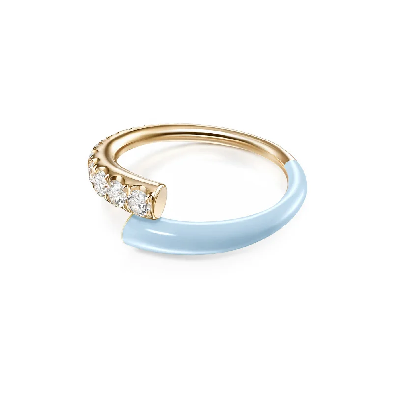 Pastel Blue / Yellow Gold