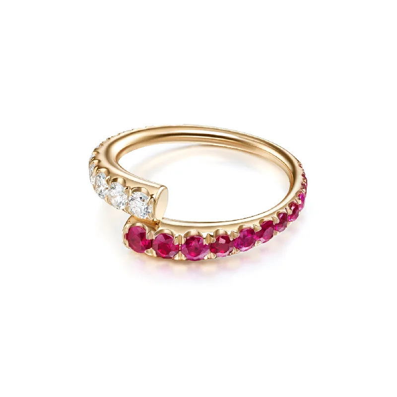 men’s vintage wedding bands-LOLA RING (Ruby)