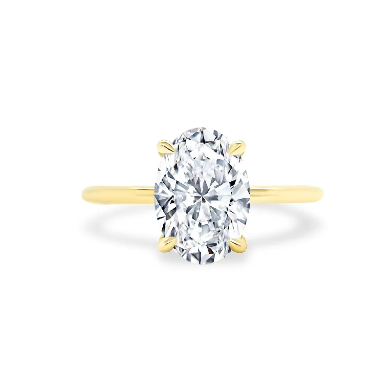 vintage-inspired promise rings-Oval Cut Solitaire