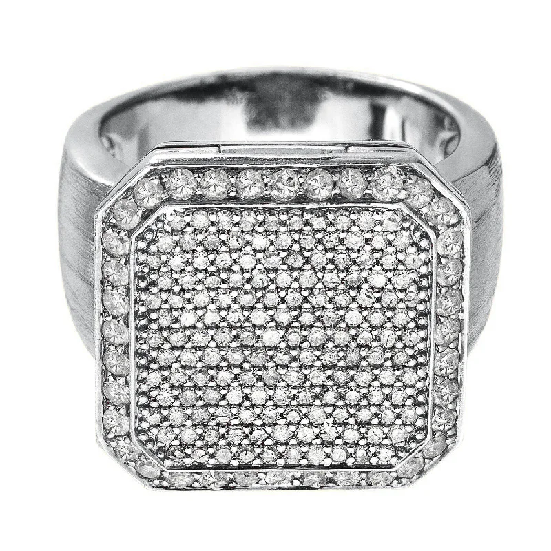 women’s custom wedding rings with engravings-Poison Ring Grande Full Pavé Sterling Silver