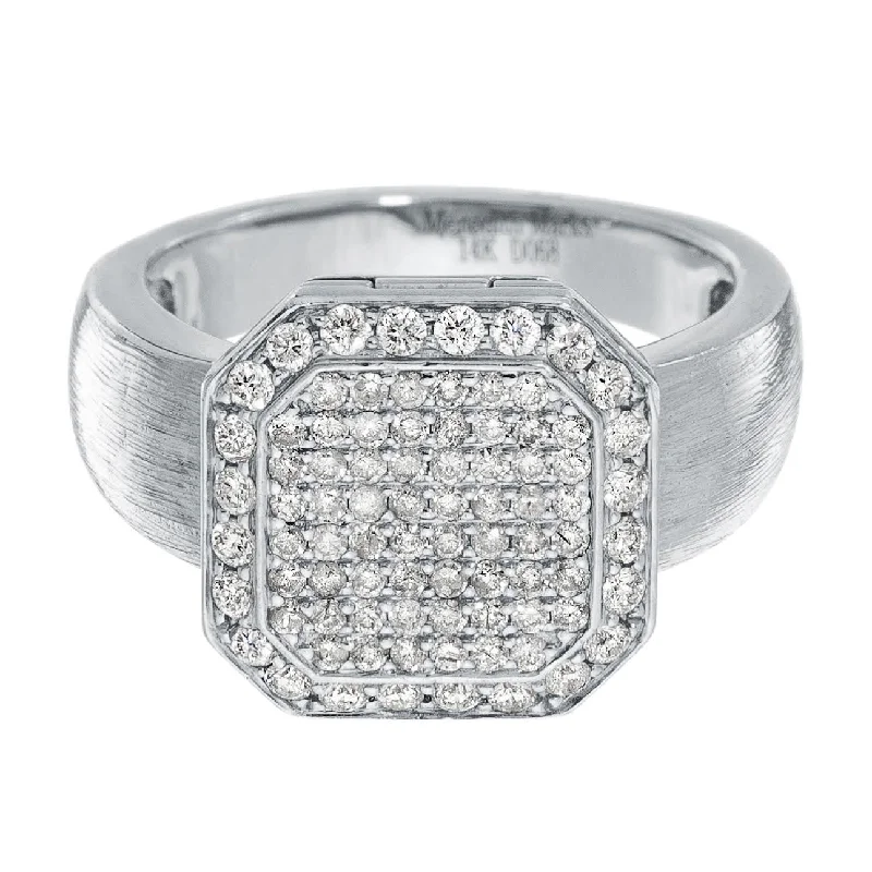 men’s vintage wedding bands-Poison Ring Petite Full Pavé White Gold