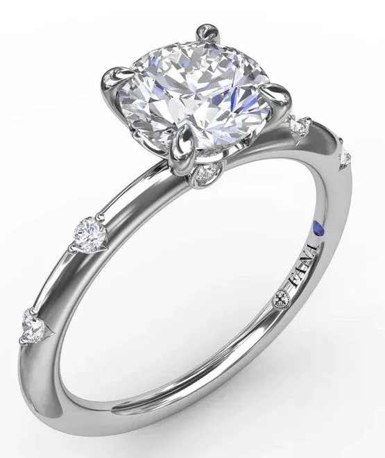 diamond engagement rings with halo-Raindrop Diamond Engagement Ring