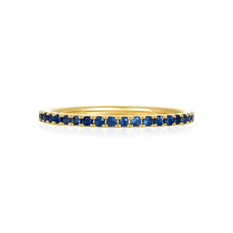 yellow gold engagement rings for women-TIBAL Sapphire Eternity Band