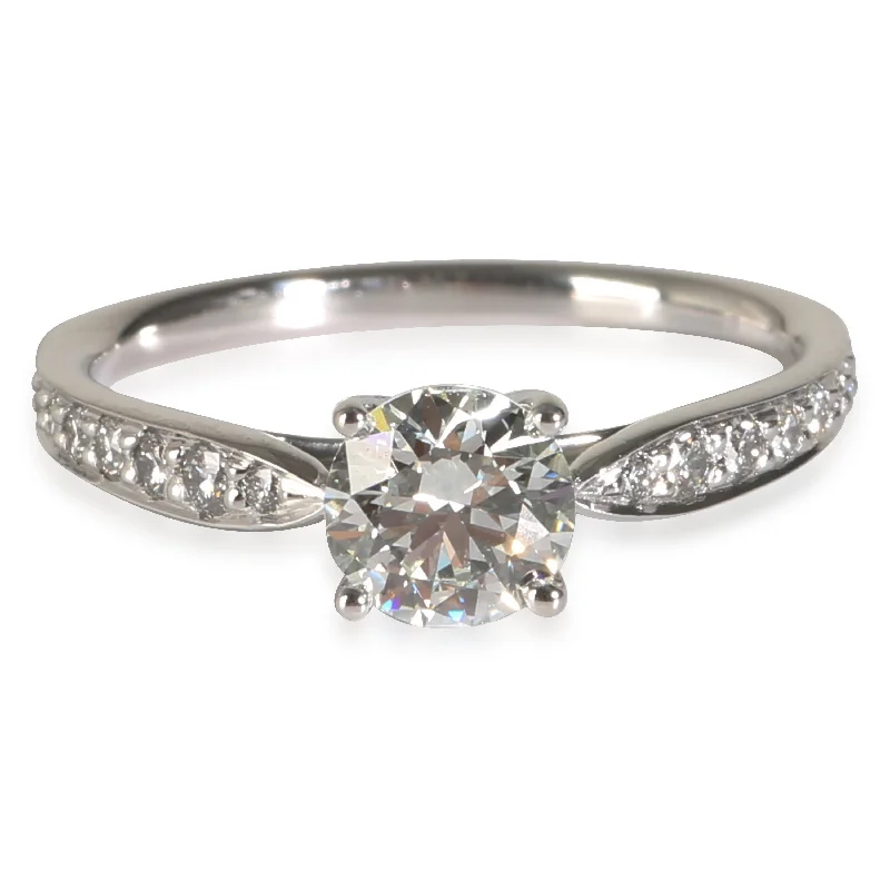 men’s vintage wedding bands-Tiffany & Co. Harmony Engagement Ring in  Platinum H VVS2 0.79 CTW