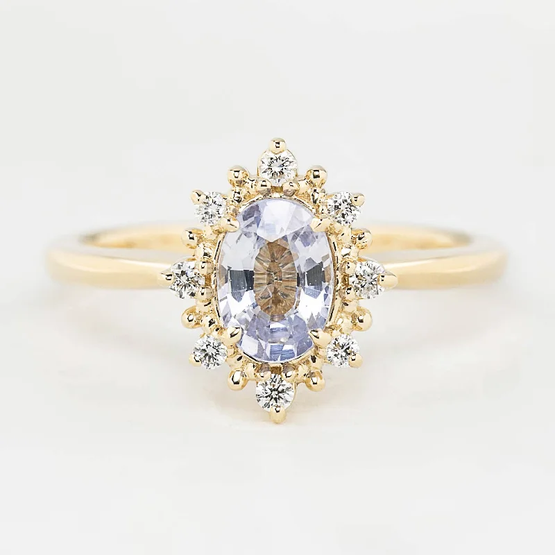 wedding bands for small fingers-Victoria Ring 0.91ct Light Blue Ceylon Sapphire (One of a kind)