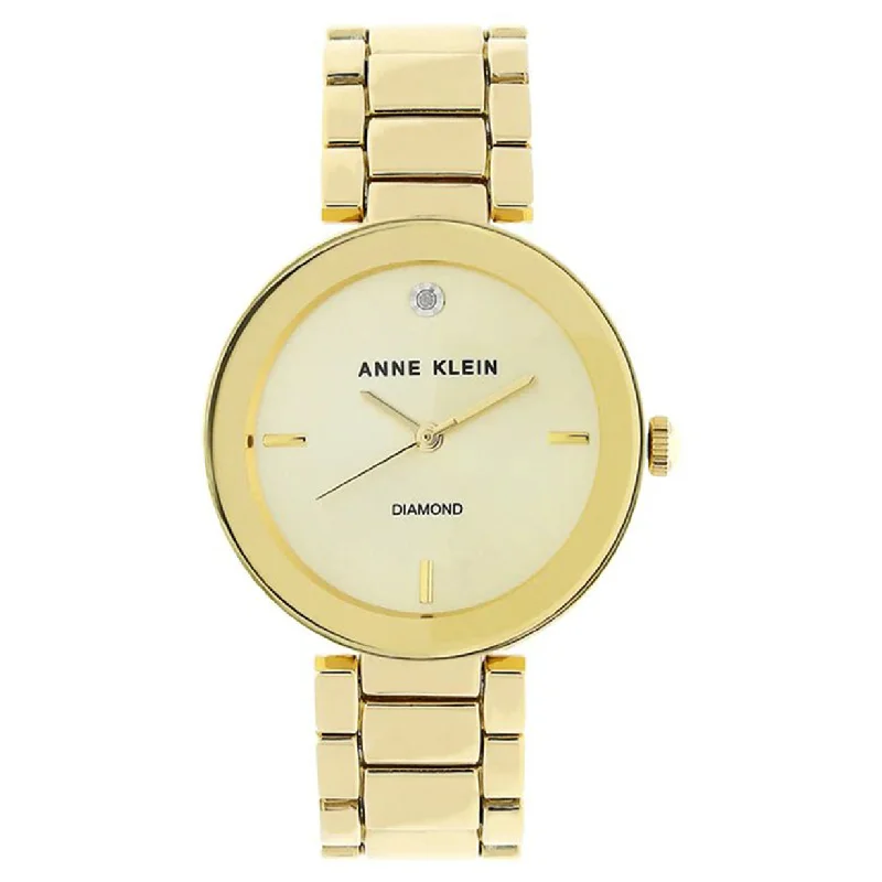 watches with bright backlight for low light conditions-Anne Klein Analog Champagne Dial Women 32mm