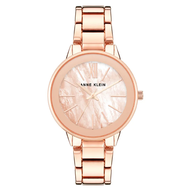 watches for men with sporty design for active lifestyle-Anne Klein Analog Pink Dial Women 43mm