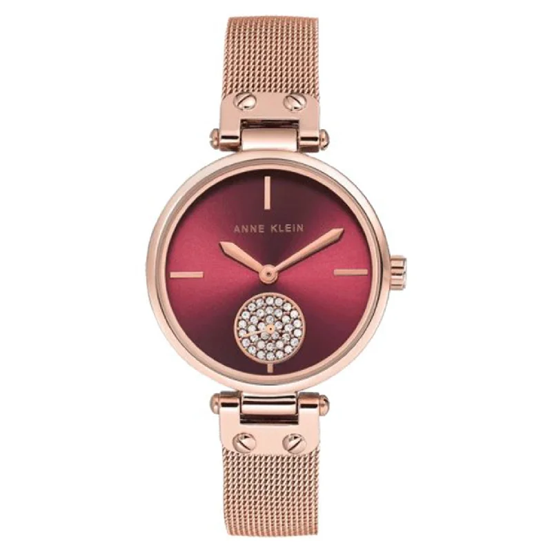 fitness tracking watches with activity reminders-Anne Klein Color Red Dial Women 34mm