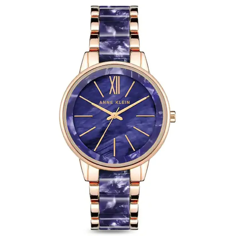 lightweight watches for women with simple design-Anne Klein Trend Blue Dial Women 43mm