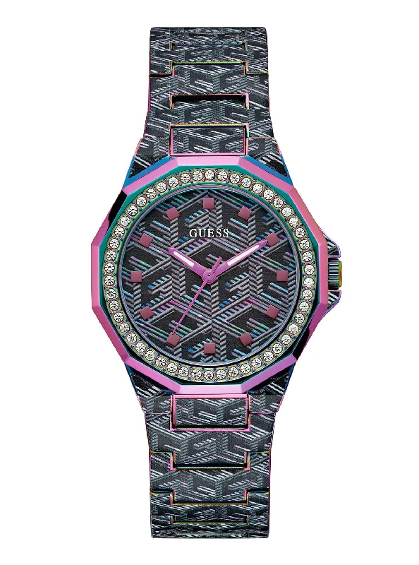 watches with customizable watch face designs-Black Iridescent Misfit Glitz Watch