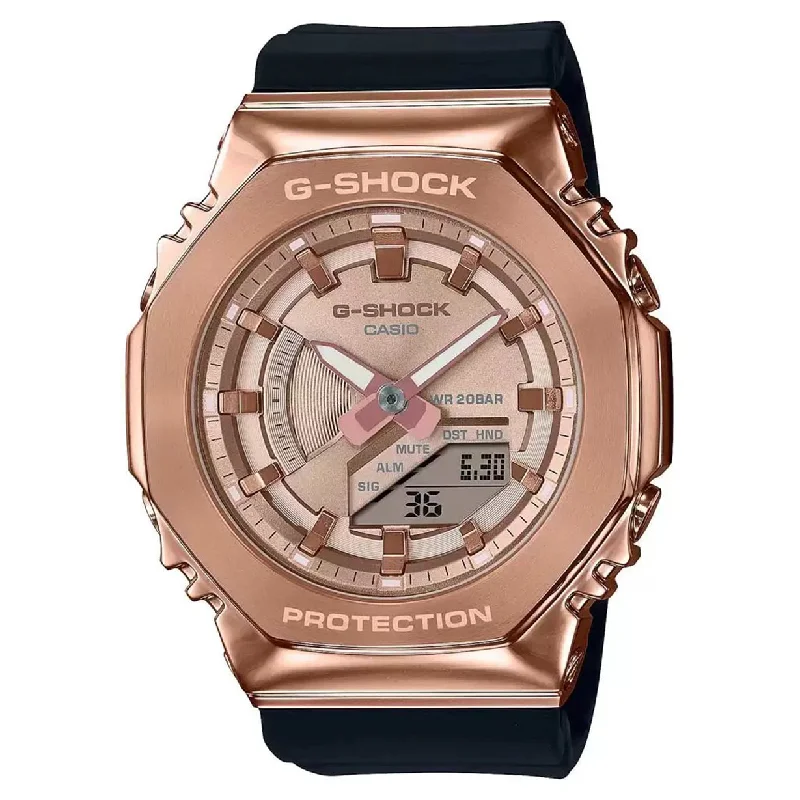 luxury watches with automatic movement for precision-Casio G-Shock Rose Gold Dial Women 40.4mm