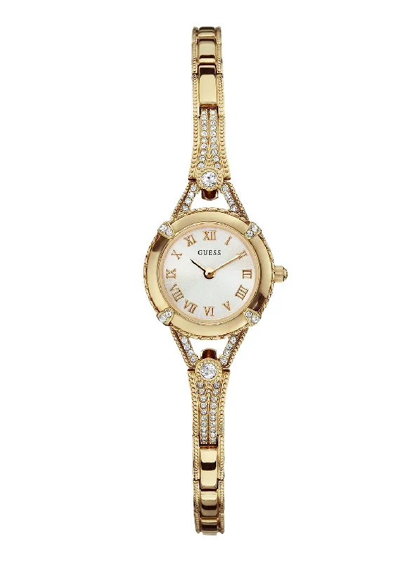 solar-powered watches with long battery life-Gold Angelic Glitz Watch